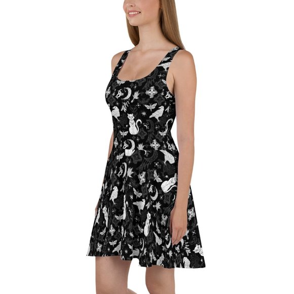 Gothic Mystic Cat Dress - Picture 8 of 10